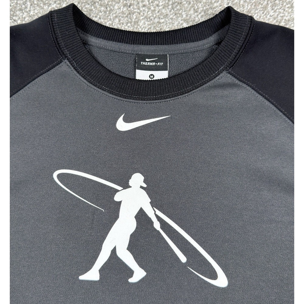 Nike Pullover Men's M Therma-FIT Long Sleeve Gray Baseball Training